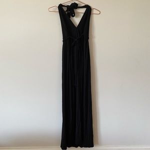 J. Crew black halter maxi dress